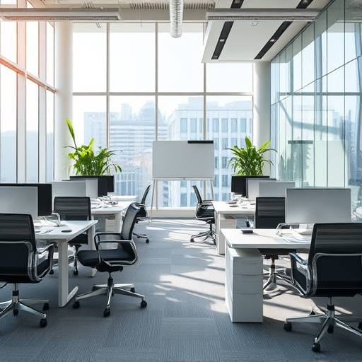 The Nexus Horizon office space, showing a modern and collaborative work environment.